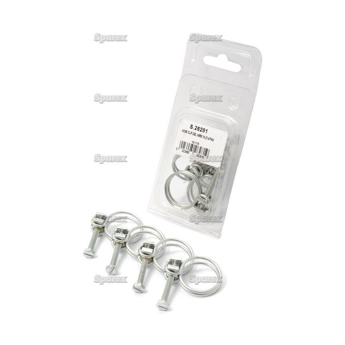 Schlauchschelle, Min Ø19mm, Max Ø23mm. 4Stück Agripak.
