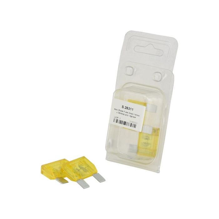 Fusible latéral Maxi 20 ampères Jaune x 2 pcs Agripak