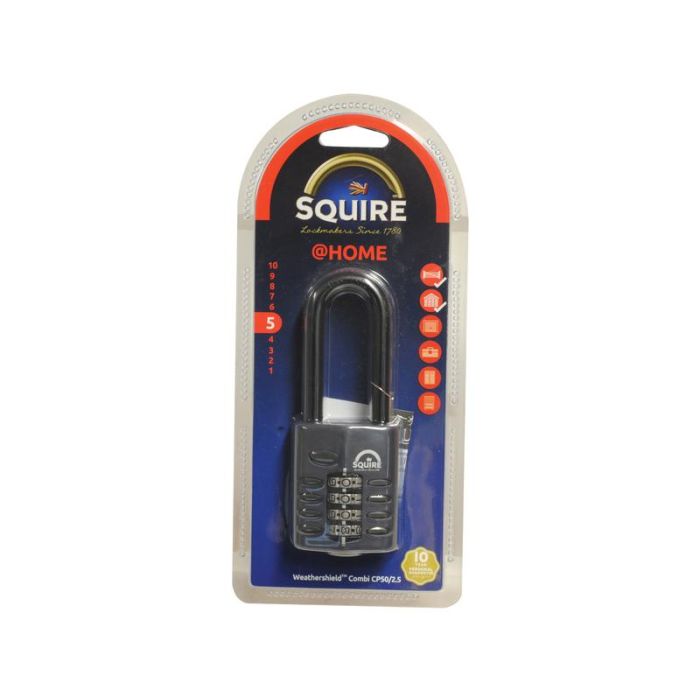 Squire Recodable CP Combination Padlock - Die Cast, Body width: 50mm (Security rating: 5)