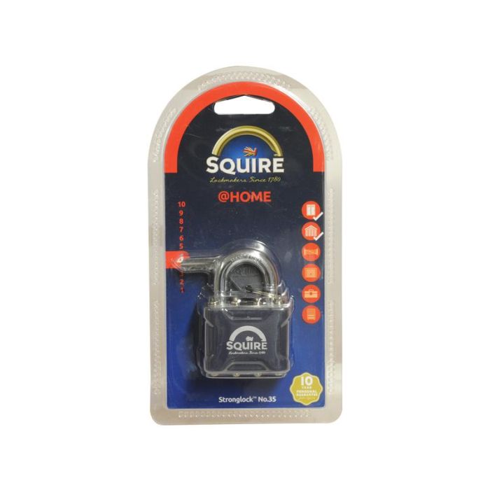Squire Stronglock Pin Tumbler Padlock - Staal, Body width: 38mm (Security rating: 4)