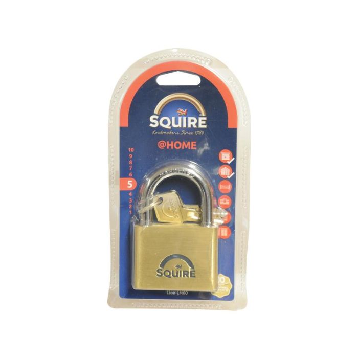 Squire Solid Brass Lion Range Padlocks - Brass (Security rating: 5)