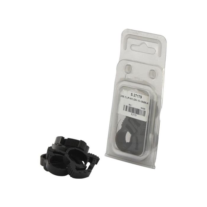 Schlauchschelle Nylon, Minimum Ø15mm, Maximum Ø18mm, 5 Stück Agripak.