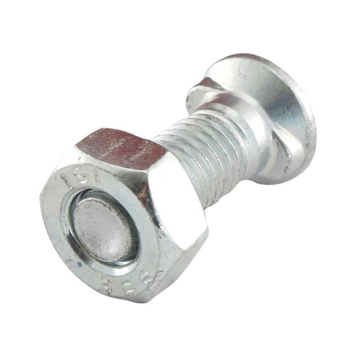 Boulon de charrue M14 x 40 8.8 zingué 2 cames + écrou25 pcs Boîte