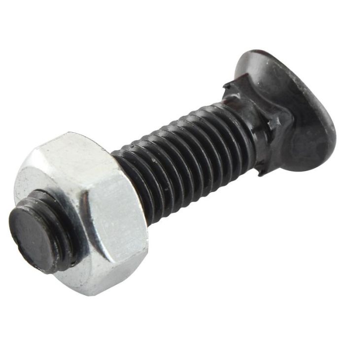 Boulon biseauté 7/16'' x 2'' UNF 8.8 tête ovale noire + écrou 25 pièces Boîte
