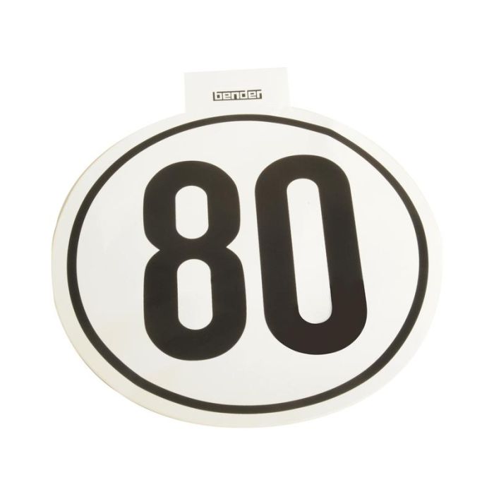 Autocollant kilométrique 80Km/h