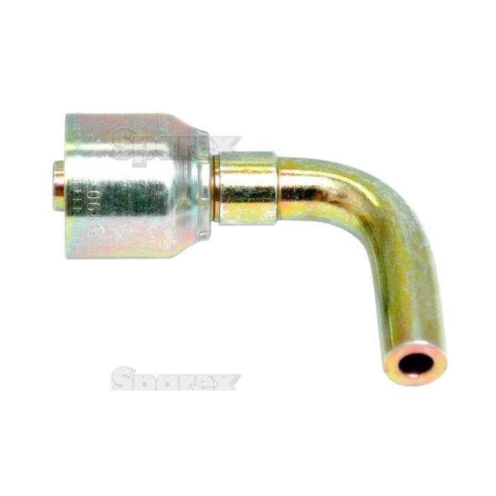 Parker Slang Aansluiting 3/8'' x Man 90° Perskoppeling, Pijp (lang)