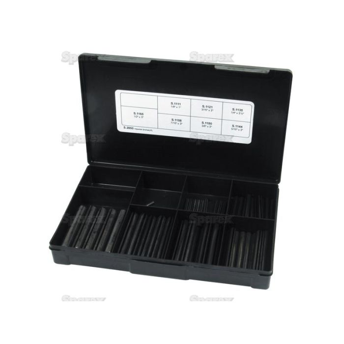 Plasticdoos Spanstiften - 1/8 - 1/2, 70 stuks (DIN or Standard No.: DIN 1481) Handipak.