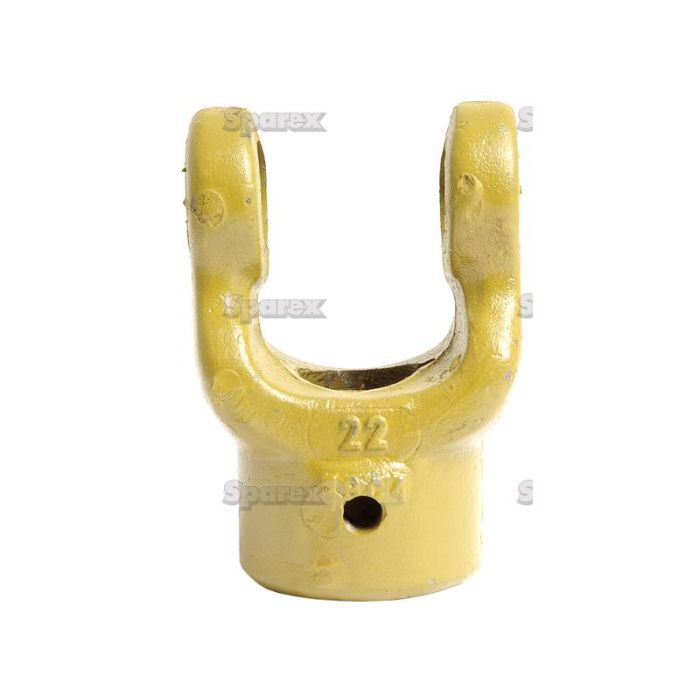 Aftakas Spiebaangaffels met stelbout (Afm. Kruisstuk: 22 x 54.8mm) Boring Ø1'', Sleutelmaat: 1/4''.