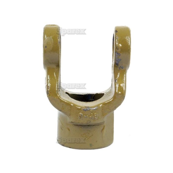 Aftakas Spiebaangaffels met stelbout (Afm. Kruisstuk: 27 x 74.5mm) Boring Ø1 3/8'', Sleutelmaat: 5/16''.
