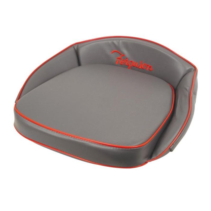 Stoelkussen - Grey with Red Trim