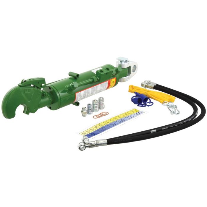 Hydraulische Topstang (Cat.3/3 (Ø32/32mm)) Scharnier en Q.R CBM Haak, Cylinder binnen Ø: 90mm, Min. Lengte : 580mm. Hydraulische Topstang (Cat.3/3 (Ø32/32mm)) Scharnier en Q.R CBM Haak, Cylinder binnen Ø: 90mm, Min. Lengte : 580mm.