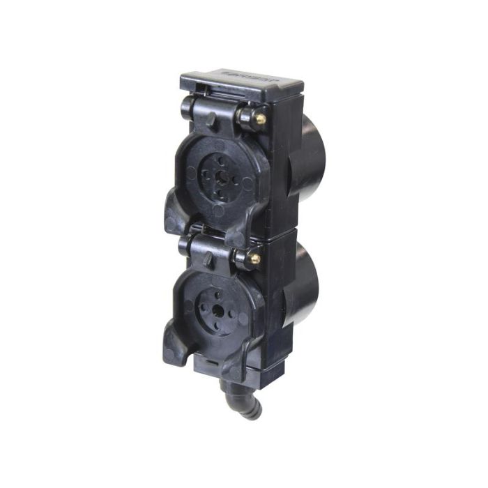 Stofklep met olie opvang Dubbele eenheid 55 mm afstand zonder visuele indicatoren, 45 graden Stofklep met olie opvang Dubbele eenheid 55 mm afstand zonder visuele indicatoren, 45 graden