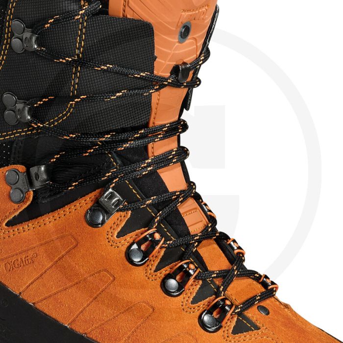 Meindl schoenveters airstream rock - oranje / zwart - 210 cm - toebehoren