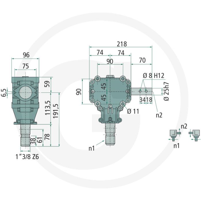 Haakse tandwielkast Haakse tandwielkast