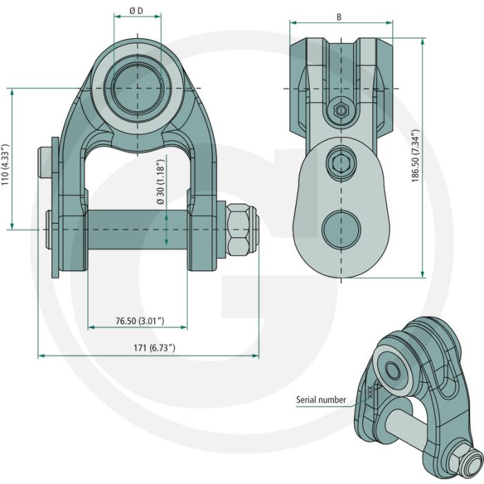 Mâchoire Baltrotors BR 1-A 80/45 Mâchoire Baltrotors BR 1-A 80/45