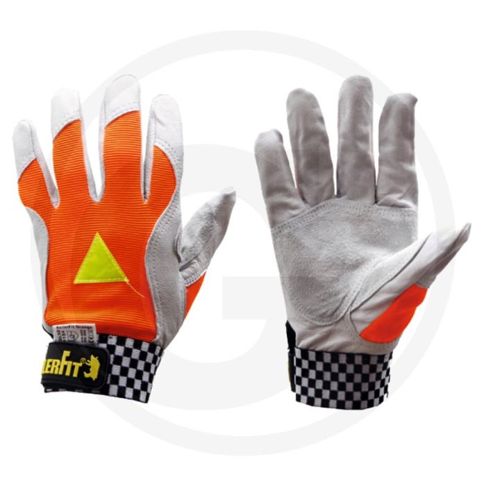 Keiler fit oranje handschoenen - geiten-nappaleer, en 420 en en 388 conform