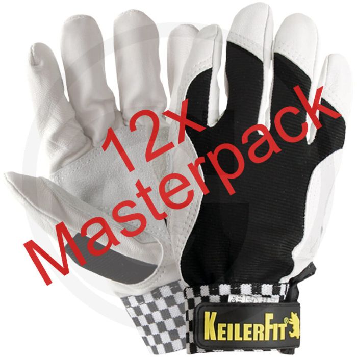 Keiler fit handschuh xxxl schwarz/grau ziegen-nappaleder en 420 und en 388 ce-cat ii