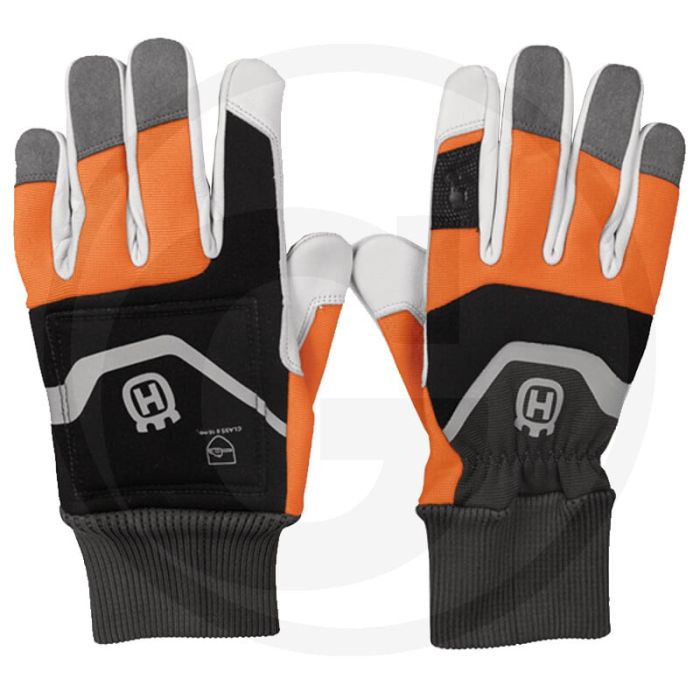 Husqvarna schnittschutzhandschuh functional schnittschutzklasse 0 xl ziegenleder weiß/orange