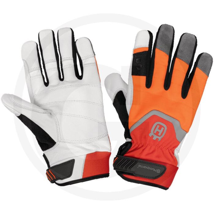 Husqvarna schnittschutzhandschuh technical schnittschutzklasse 1 - xl weiß/orange ziegenleder.