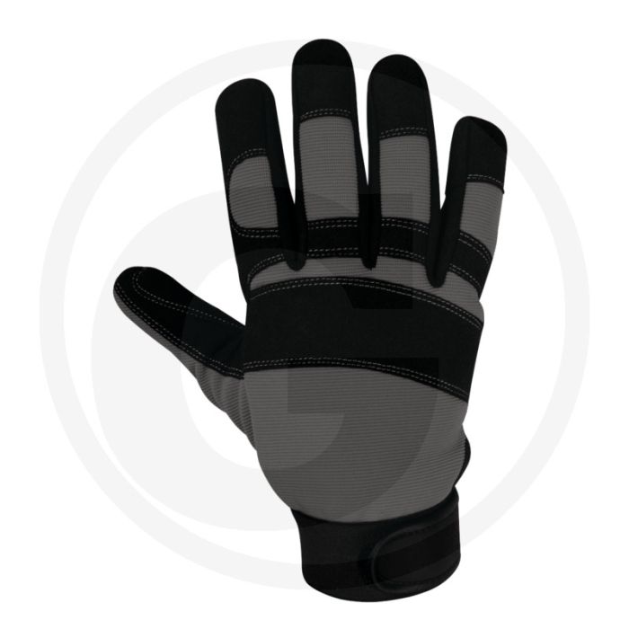 Tuiniershandschoenen basi - kunstleer, pvc-versterking, ademend spandex