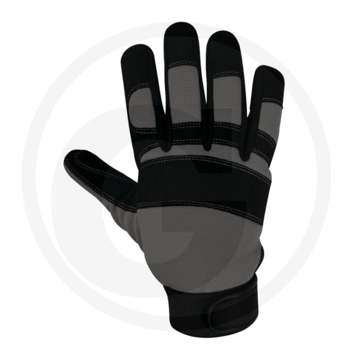 Tuiniershandschoenen basi - kunstleer, pvc-pads, ademend spandex
