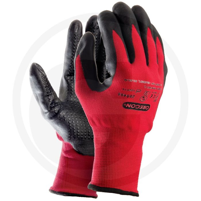 Oregon oregon handschuh xl rot/schwarz nylon feinstrick / nitril