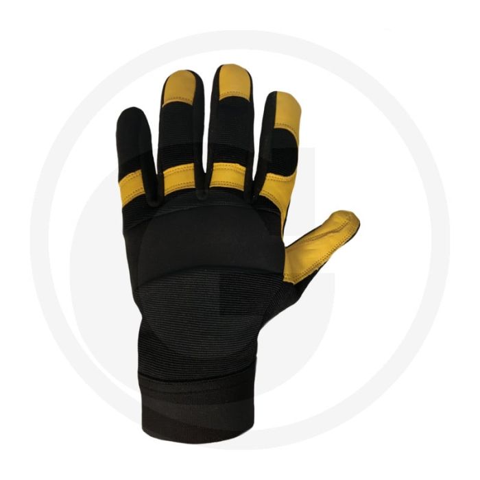 Hoveniershandschoenen premium - geitenleer, pvc-pads, spandex, neopreen