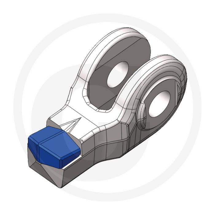 Endurance carbide endurance carbide slijtdeel klepel 2 tips, msa33 steenbrekerslijtdeel - borings-Ø 25mm