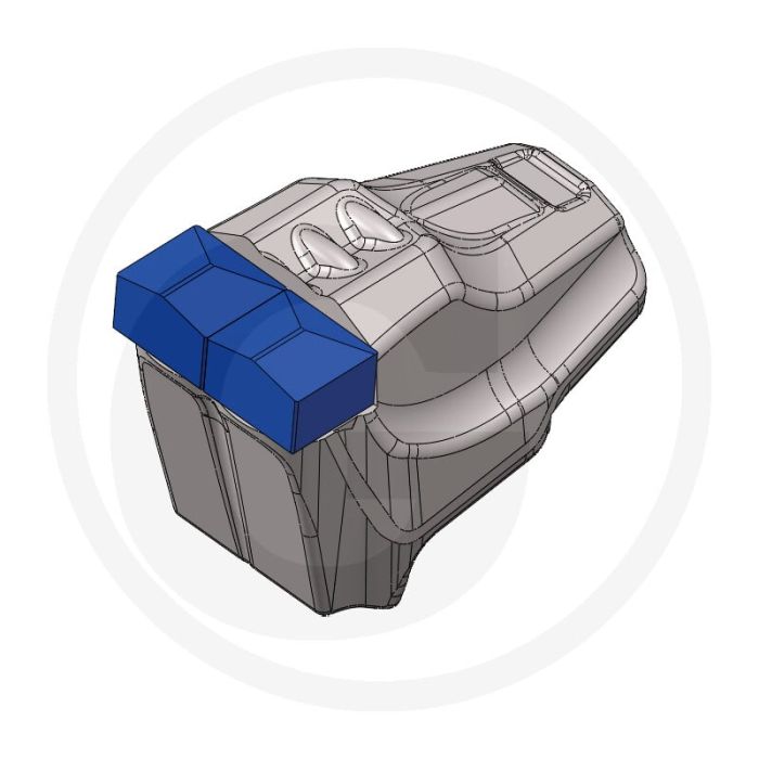 Burin d'usure en carbure Endurance 2 pointes, version c - hd (1 boulon) - 2.5 mm