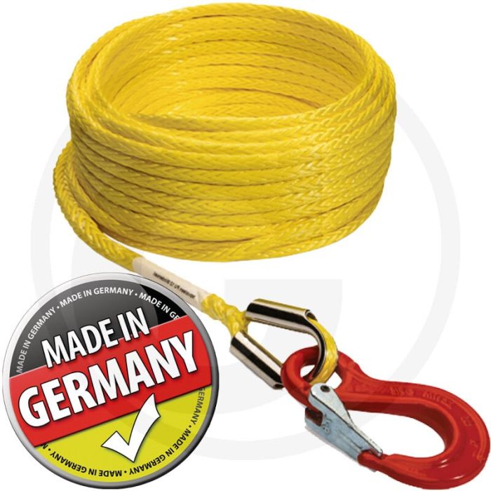 Novoleen liertouw met sterke veiligheidshaak 8mm x 25m 5,8t