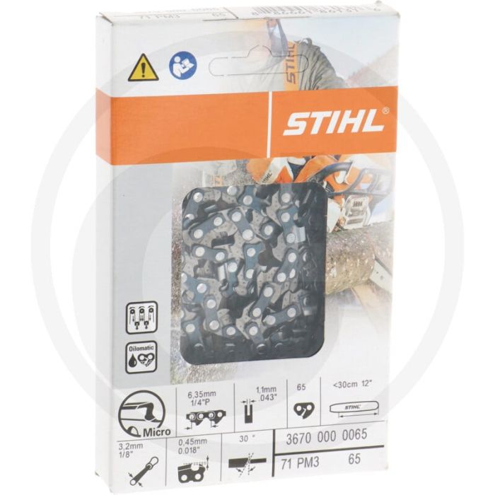 Stihl zaagketting ronde zaagtand - 1/4" steek, 65 aandrijfschakels, 71pm3