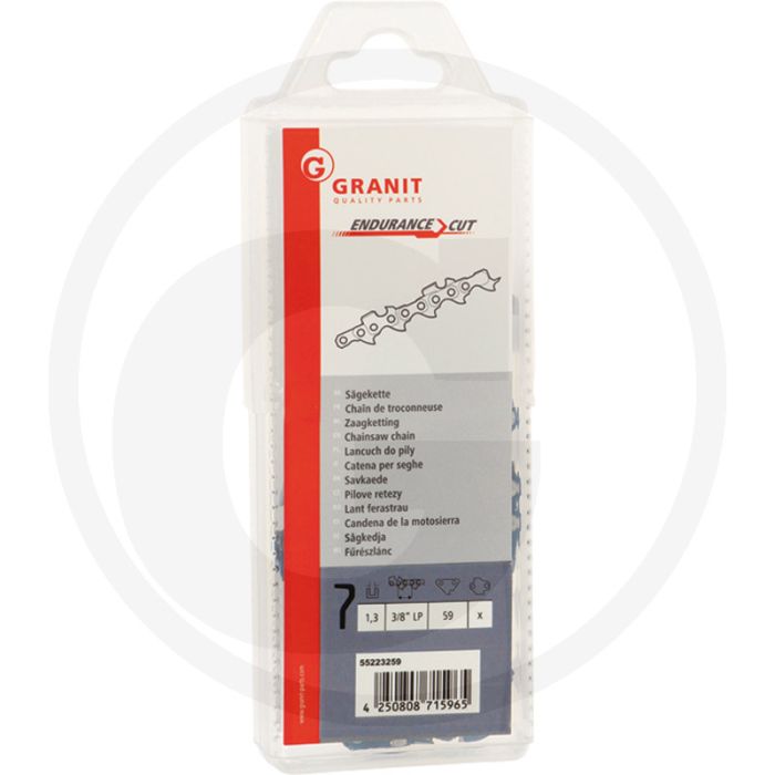 Endurance cut zaagketting ronde zaagtand - 3/8' lopro steek, 1,3mm dikte, 59 schakels