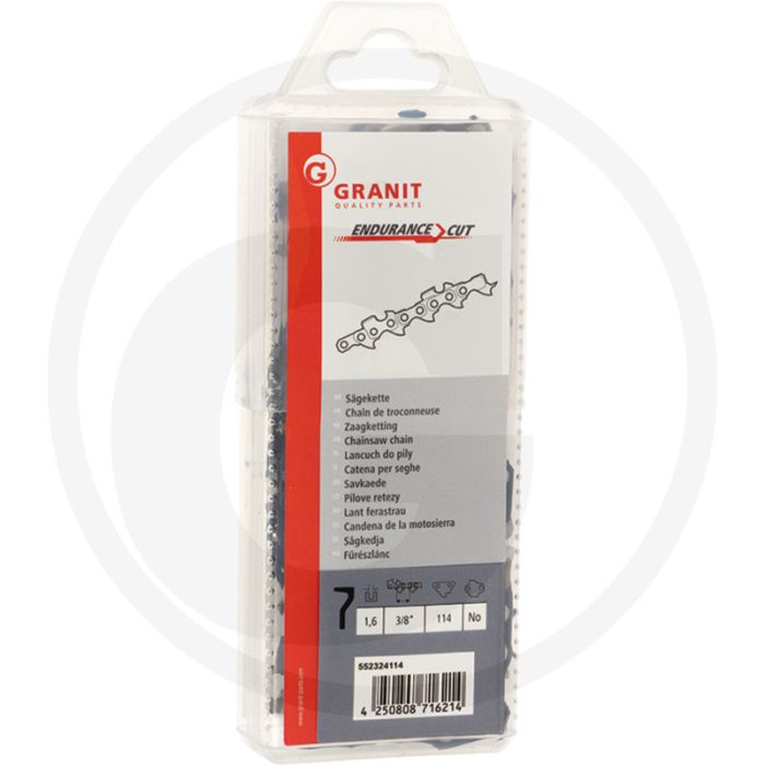 Endurance cut zaagketting haakse zaagtand - steek 3/8' 1,6mm 114 schakels