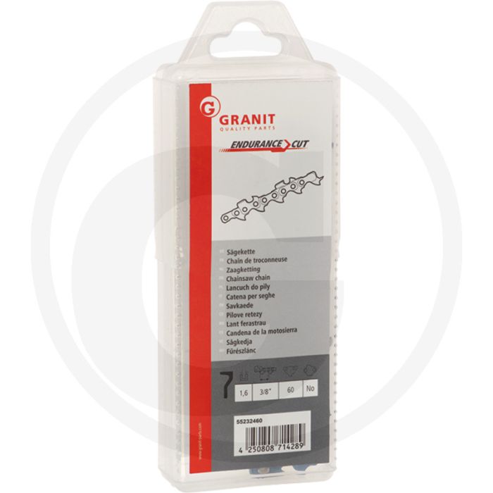Endurance cut zaagketting haakse zaagtand - steek 3/8' 1,6mm 60 schakels