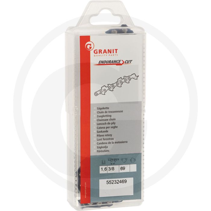Endurance cut zaagketting haakse zaagtand - steek 3/8" 1,6mm 69 schakels