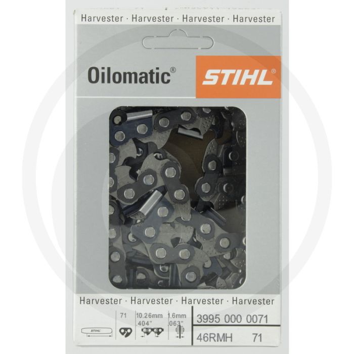 Chaîne de scie Stihl dent de scie ronde - pas : .404' 71 maillons d'entraînement
