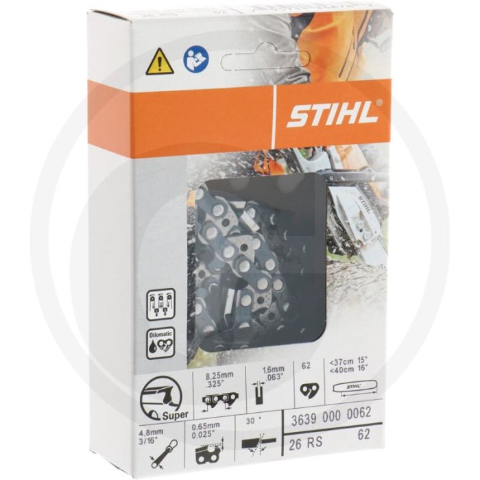 Stihl zaagketting haakse zaagtand - steek: .325' - 62 aandrijfschakels