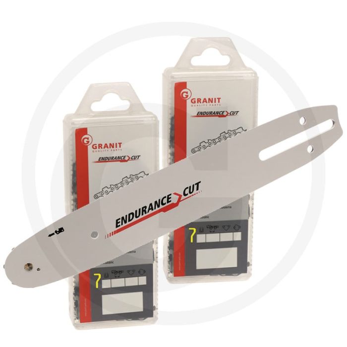 Endurance cut zaagketting + zaagblad 2+1 ronde zaagtand 45cm lengte