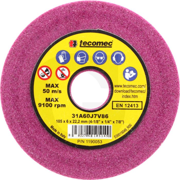 Tecomec schleifscheibe für kettenschärfgerät - passend für tiefenbegrenzer