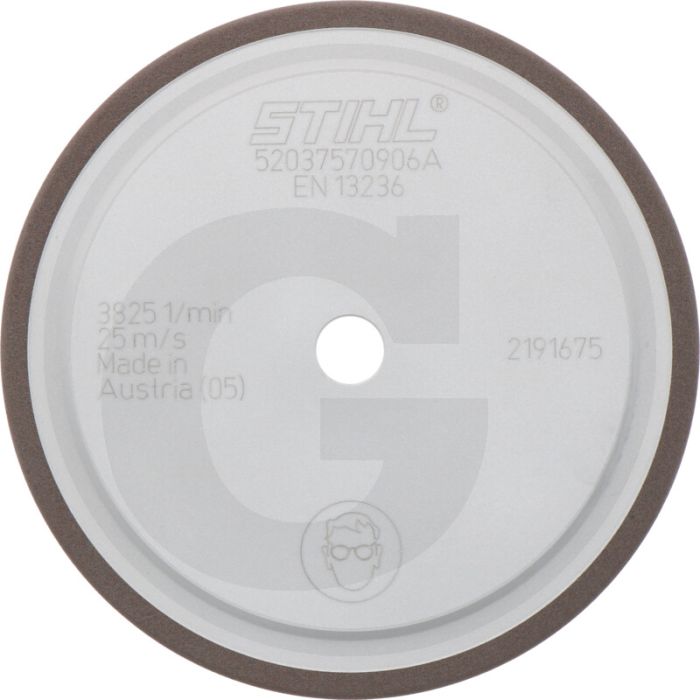 Disque abrasif diamanté Stihl pour affûteuses de chaînes Hos et Usg - compatible avec les pas de chaîne : 3/8" PD3, .325" RD3 et 3/8" RD3