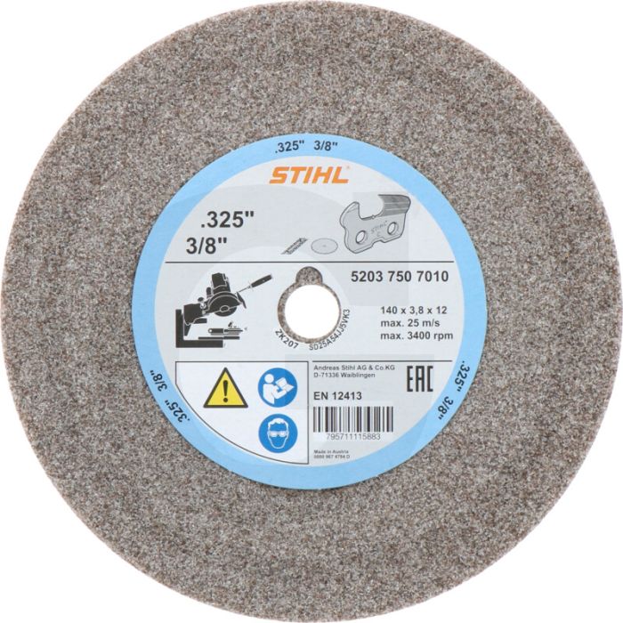 Disque d'affûtage Stihl pour affûteuses de chaînes Hos et Usg - compatible avec les pas de chaîne : .325", 3/8" - Ø 140 mm