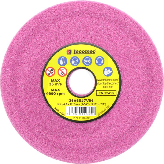 Disque d'affûtage Tecomec pour affûteuse de chaînes - compatible avec un pas de 3/8", .404"