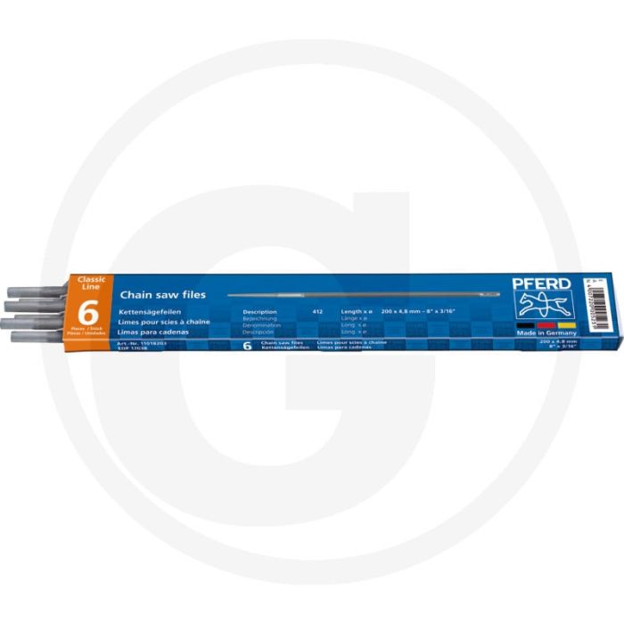 Lime pour tronçonneuse Pferd Classic Line, lot de 6 - lime ronde de 3,5 mm