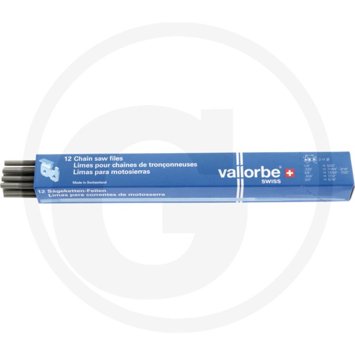 Vallorbe kettingzaagvijl in masterverpakking vpe 12 - Ø 4,8 mm