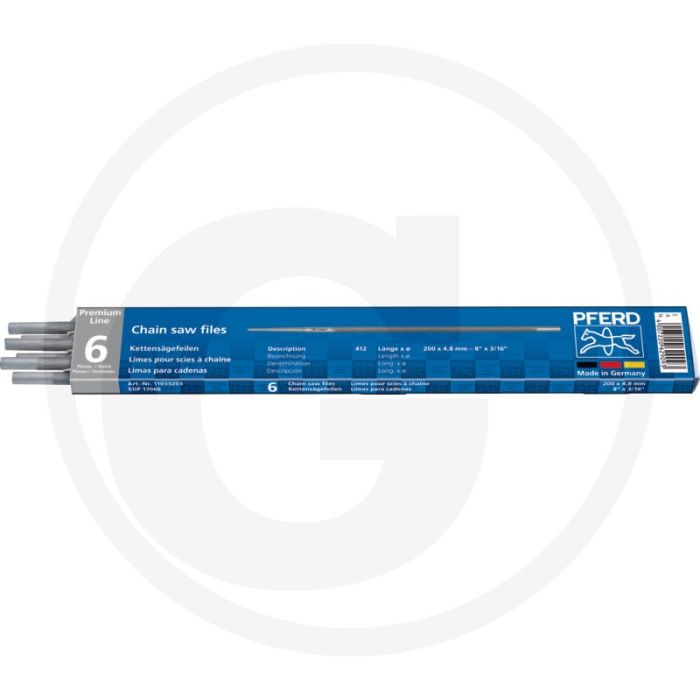 Lime pour tronçonneuse Pferd, gamme Premium, emballage collectif de 6 pièces - limes rondes (Ø 5,16 mm) Lime pour tronçonneuse Pferd, gamme Premium, emballage collectif de 6 pièces - limes rondes (Ø 5,16 mm)