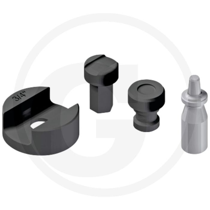 Kit de mandrin et d'enclume Tecomec pour chaînes de tronçonneuse de 3/4" - acier résistant