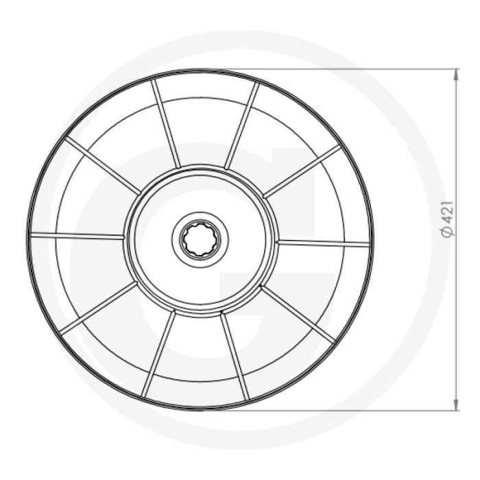 Ferkelschale mit spannhaken Ø 400 mm 8 ltr. für ferkelaufzucht