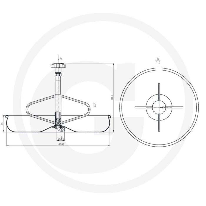 Ferkelschale mit spannhaken Ø 270mm 3 ltr. inhalt