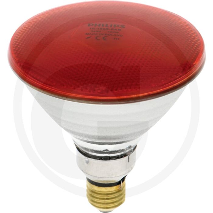 Horizont infrarotlampe 100 w rot - hartglas für robuste bauweise