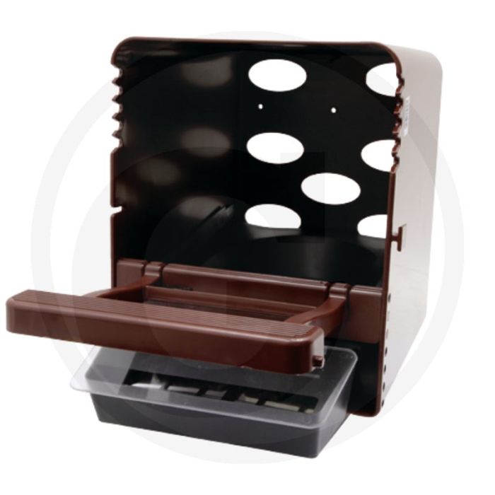 Nid de ponte horizontal "chickbox" - nid de ponte en plastique de haute qualité avec support à œufs et perchoir